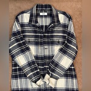 Men's Blue Plaid Shirt Buck Mason